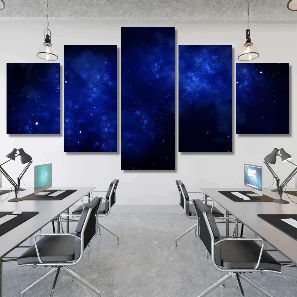 Starry Night Sky Deep Outer Space Galaxy Sky and Space Multi Piece Panel Canvas Home Decor Housewarming Gift Ideas Poster Canvas Gallery Prints