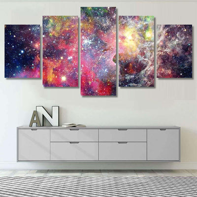 Starry Outer Space Background Texture Elements Galaxy Sky and Space Multi Piece Panel Canvas Home Decor Housewarming Gift Ideas Poster Canvas Gallery Prints