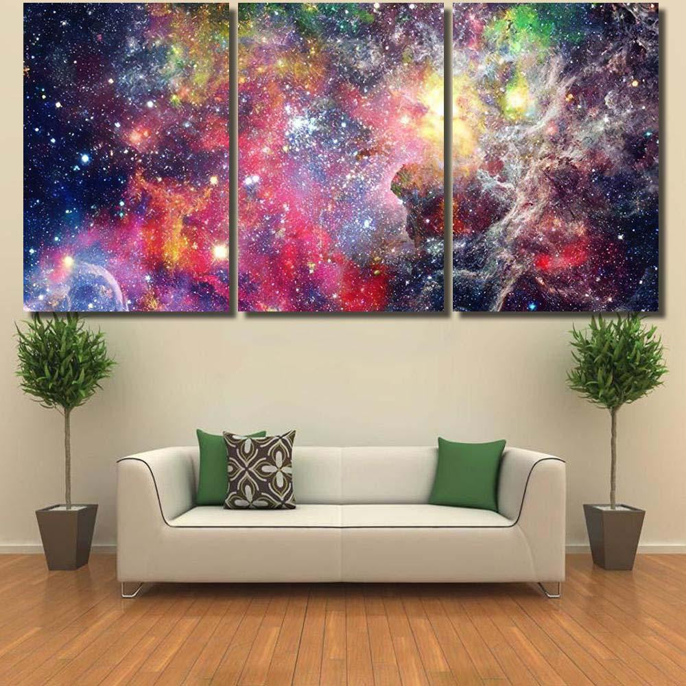 Starry Outer Space Background Texture Elements Galaxy Sky and Space Multi Piece Panel Canvas Home Decor Housewarming Gift Ideas Poster Canvas Gallery Prints