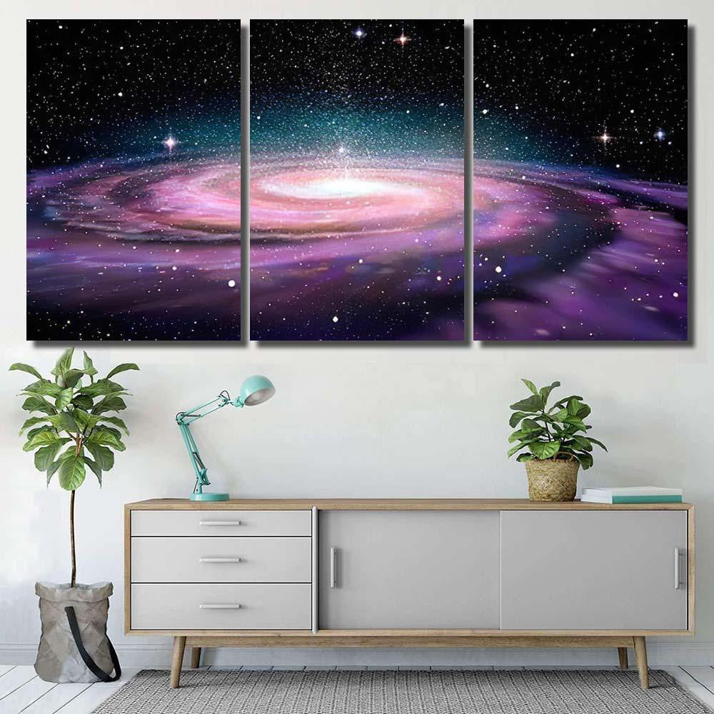Spiral Galaxy Deep Spcae 3D Illustration 1 Galaxy Sky and Space Multi Piece Panel Canvas Home Decor Housewarming Gift Ideas Poster Canvas Gallery Prints