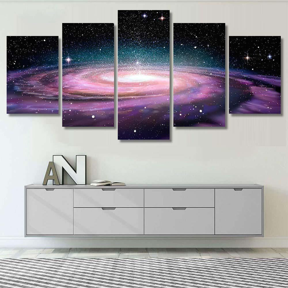 Spiral Galaxy Deep Spcae 3D Illustration 1 Galaxy Sky and Space Multi Piece Panel Canvas Home Decor Housewarming Gift Ideas Poster Canvas Gallery Prints