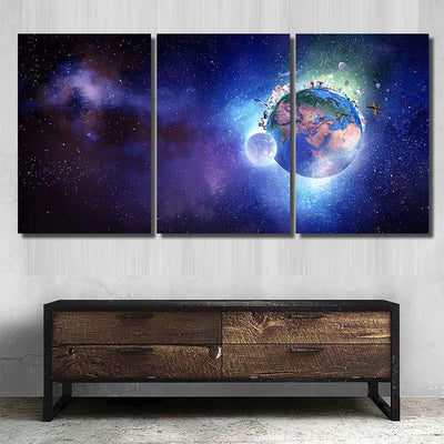 Solar System Planets 6 Galaxy Sky and Space Multi Piece Panel Canvas Home Decor Housewarming Gift Ideas Poster Canvas Gallery Prints