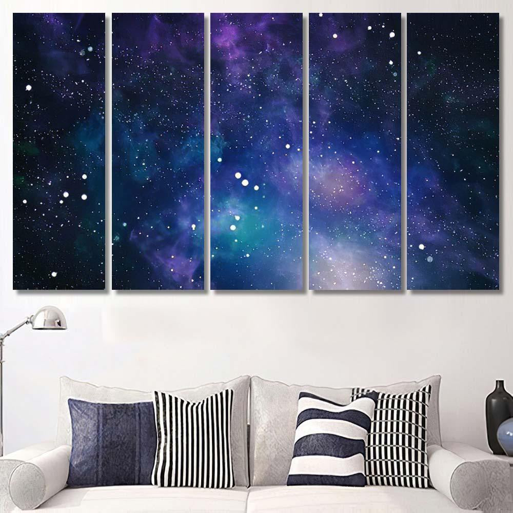 High Definition Star Field Background Starry 4 1 Galaxy Sky and Space Multi Piece Panel Canvas Home Decor Housewarming Gift Ideas Poster Canvas Gallery Prints