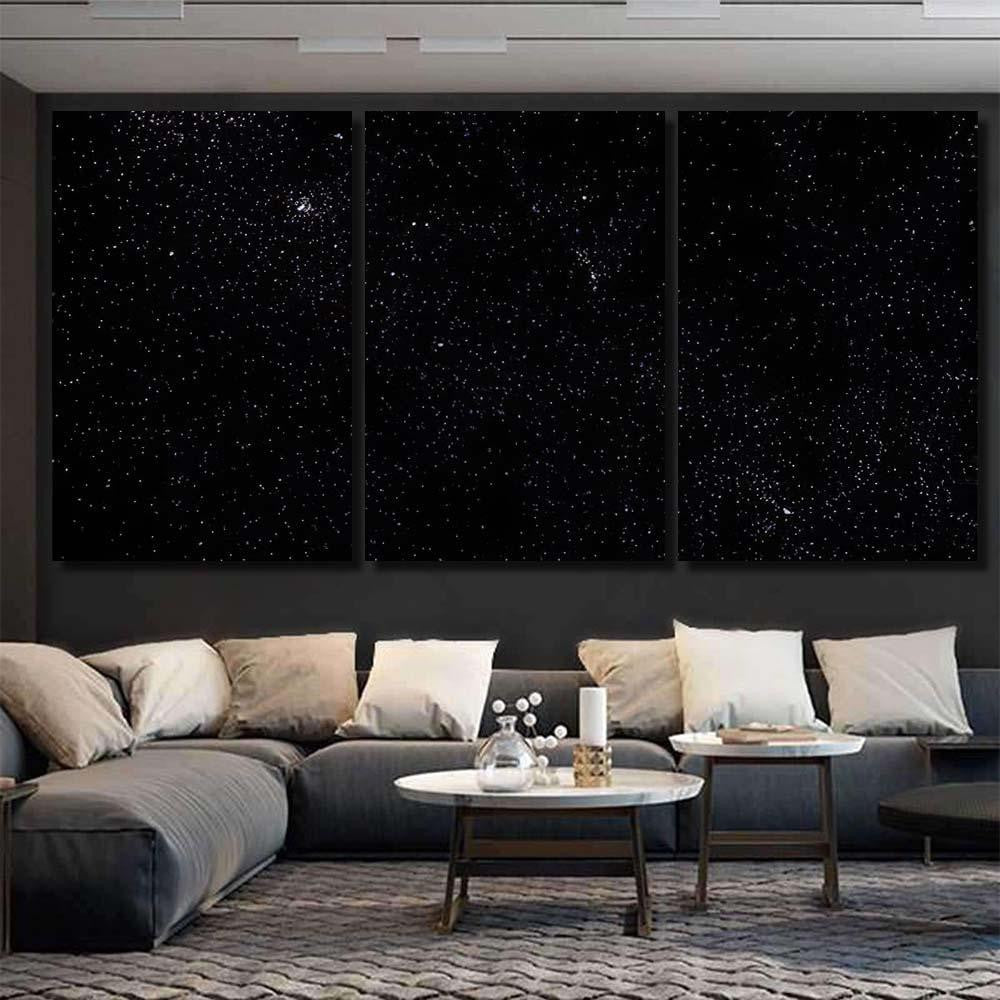 Stars Galaxy Space Sky Starry Night Galaxy Sky and Space Multi Piece Panel Canvas Home Decor Housewarming Gift Ideas Poster Canvas Gallery Prints