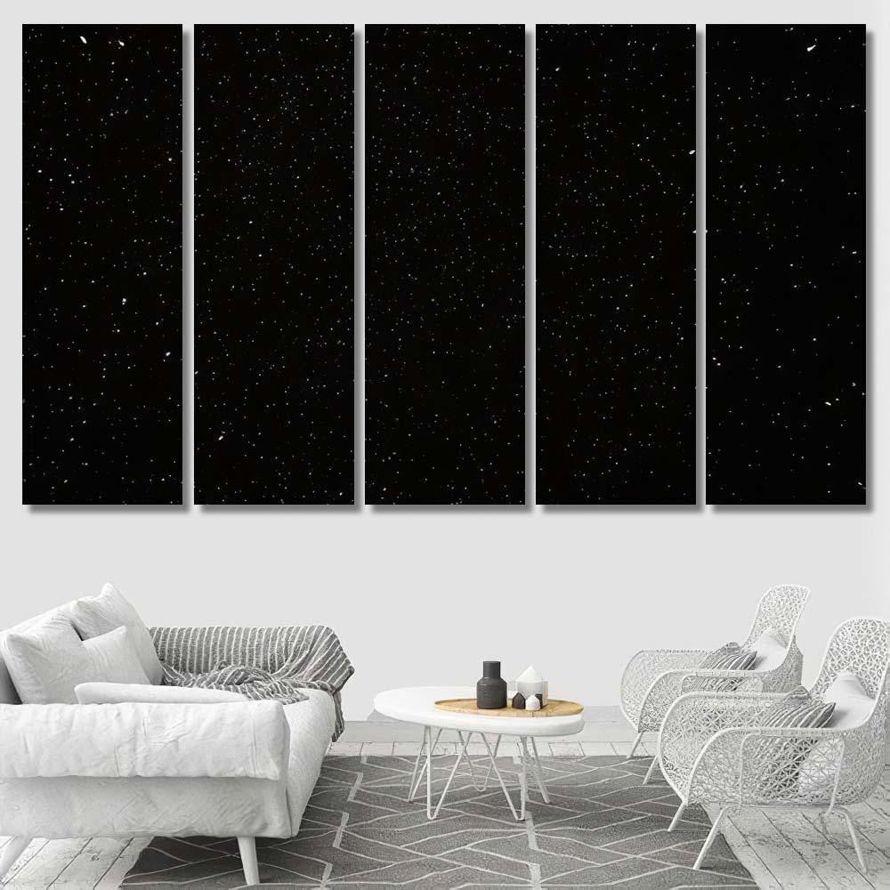 Narural Real Night Sky Stars Background 4 Galaxy Sky and Space Multi Piece Panel Canvas Home Decor Housewarming Gift Ideas Poster Canvas Gallery Prints
