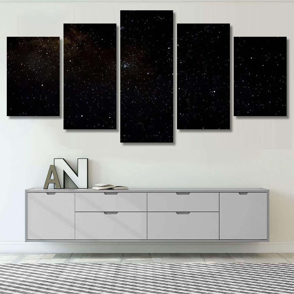 Stars Galaxy Outer Space Sky Night 4 Galaxy Sky and Space Multi Piece Panel Canvas Home Decor Housewarming Gift Ideas Poster Canvas Gallery Prints