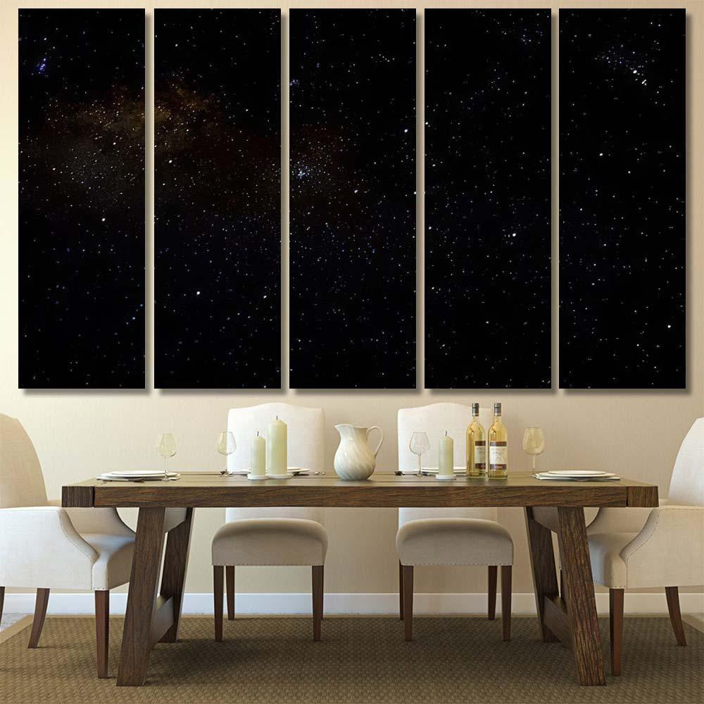 Stars Galaxy Outer Space Sky Night 4 Galaxy Sky and Space Multi Piece Panel Canvas Home Decor Housewarming Gift Ideas Poster Canvas Gallery Prints