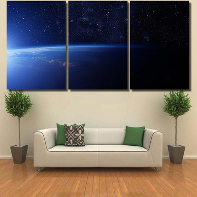 Planet Earth Space Some Elements This 2 Galaxy Sky and Space Multi Piece Panel Canvas Home Decor Housewarming Gift Ideas Poster Canvas Gallery Prints