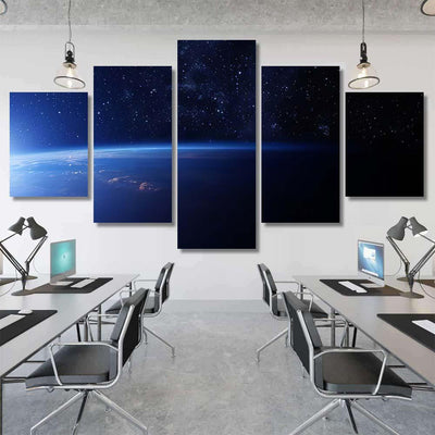 Planet Earth Space Some Elements This 2 Galaxy Sky and Space Multi Piece Panel Canvas Home Decor Housewarming Gift Ideas Poster Canvas Gallery Prints