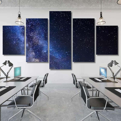 Milky Way Night Scene 1 Galaxy Sky and Space Multi Piece Panel Canvas Home Decor Housewarming Gift Ideas Poster Canvas Gallery Prints
