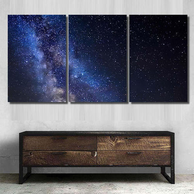 Milky Way Night Scene 1 Galaxy Sky and Space Multi Piece Panel Canvas Home Decor Housewarming Gift Ideas Poster Canvas Gallery Prints