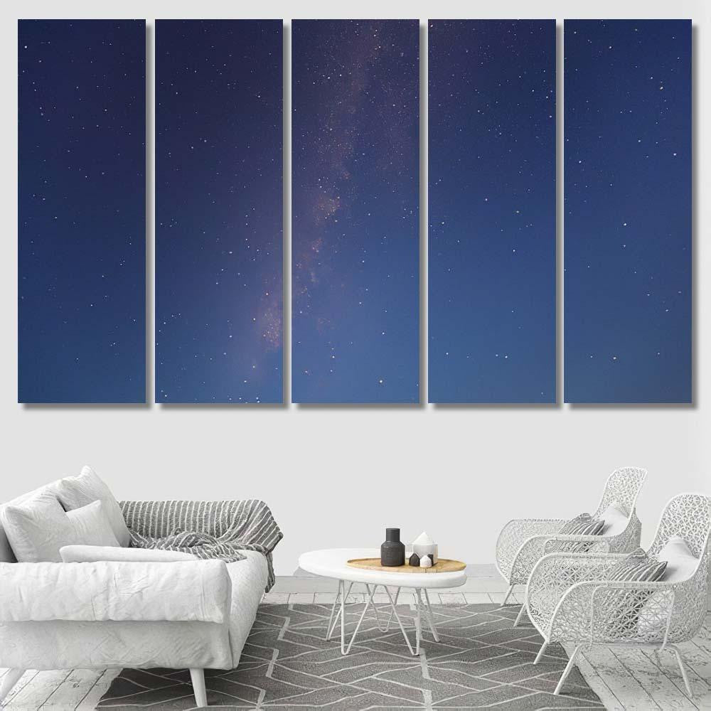 Milky Way Galaxy Stars Space Dust 13 1 Galaxy Sky and Space Multi Piece Panel Canvas Home Decor Housewarming Gift Ideas Poster Canvas Gallery Prints