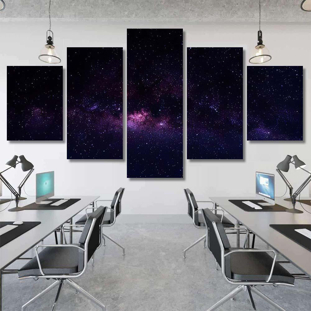 Milky Way Galaxy Seen Serengeti Tanzani A1 Galaxy Sky and Space Multi Piece Panel Canvas Home Decor Housewarming Gift Ideas Poster Canvas Gallery Prints