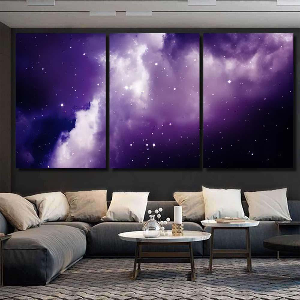 Space Night Sky Cloud Stars 1 1 Galaxy Sky and Space Multi Piece Panel Canvas Home Decor Housewarming Gift Ideas Poster Canvas Gallery Prints