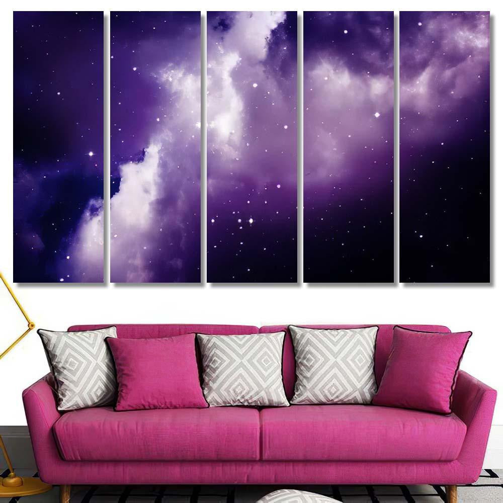 Space Night Sky Cloud Stars 1 1 Galaxy Sky and Space Multi Piece Panel Canvas Home Decor Housewarming Gift Ideas Poster Canvas Gallery Prints