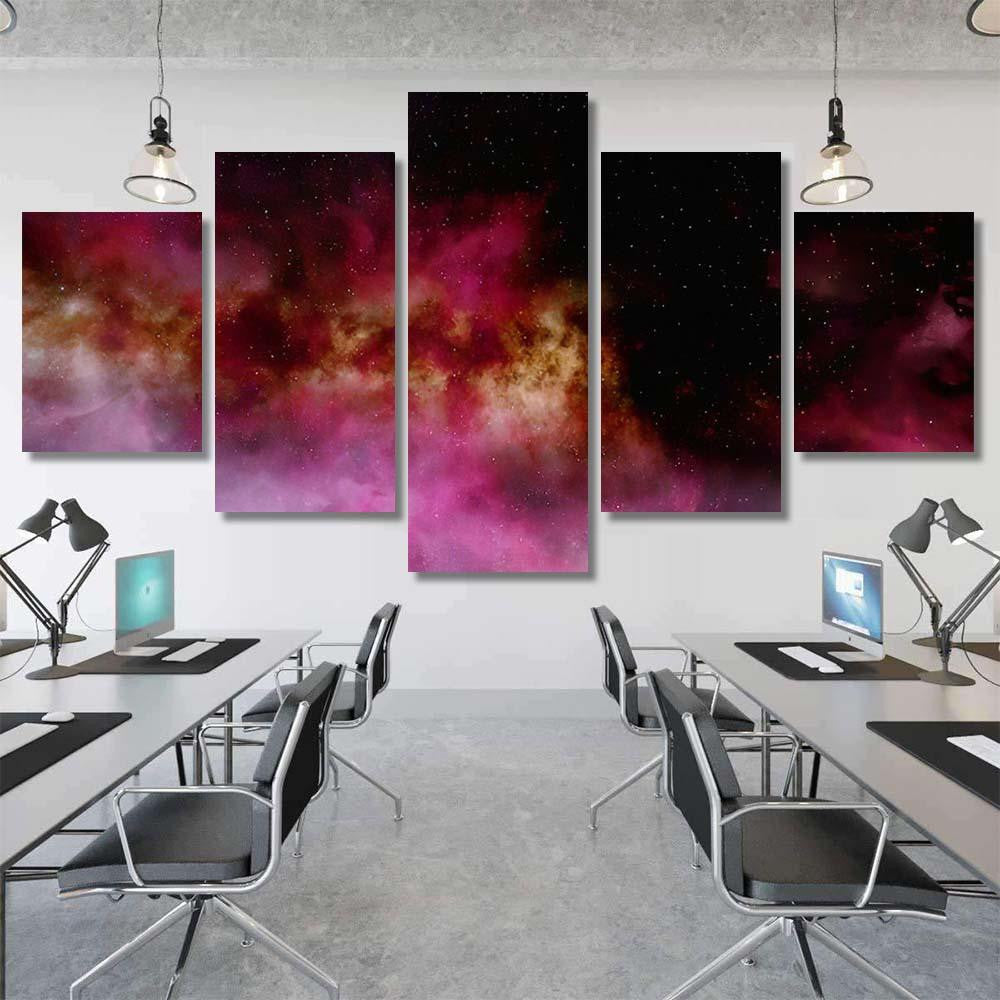 Space Background Fantasy Nebula 3D Render Galaxy Sky and Space Multi Piece Panel Canvas Home Decor Housewarming Gift Ideas Poster Canvas Gallery Prints
