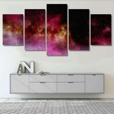 Space Background Fantasy Nebula 3D Render Galaxy Sky and Space Multi Piece Panel Canvas Home Decor Housewarming Gift Ideas Poster Canvas Gallery Prints
