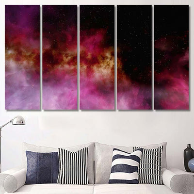 Space Background Fantasy Nebula 3D Render Galaxy Sky and Space Multi Piece Panel Canvas Home Decor Housewarming Gift Ideas Poster Canvas Gallery Prints