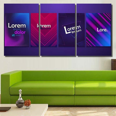 Neon Poster Retro Design 80S Scifi Galaxy Sky and Space Multi Piece Panel Canvas Home Decor Housewarming Gift Ideas Poster Canvas Gallery Prints