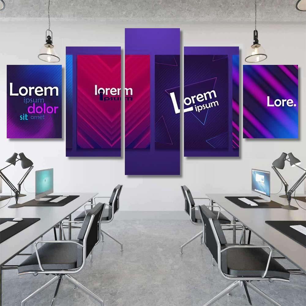 Neon Poster Retro Design 80S Scifi Galaxy Sky and Space Multi Piece Panel Canvas Home Decor Housewarming Gift Ideas Poster Canvas Gallery Prints