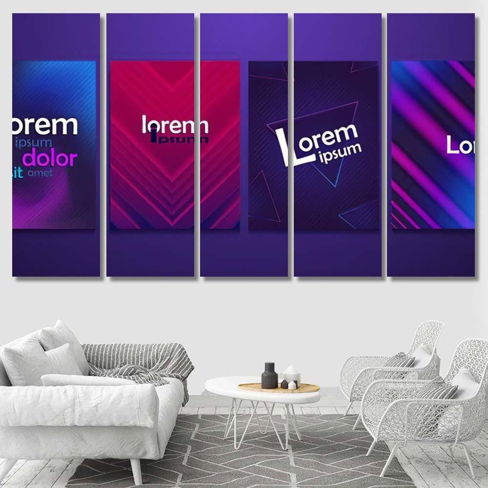 Neon Poster Retro Design 80S Scifi Galaxy Sky and Space Multi Piece Panel Canvas Home Decor Housewarming Gift Ideas Poster Canvas Gallery Prints