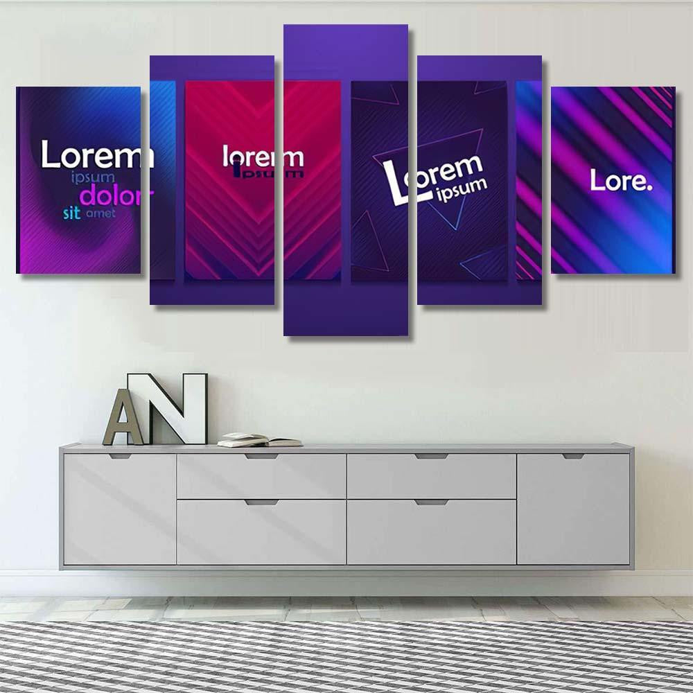 Neon Poster Retro Design 80S Scifi Galaxy Sky and Space Multi Piece Panel Canvas Home Decor Housewarming Gift Ideas Poster Canvas Gallery Prints