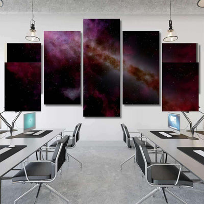 Light Purple Fantastic Nebula Galaxy 3D 4 Galaxy Sky and Space Multi Piece Panel Canvas Home Decor Housewarming Gift Ideas Poster Canvas Gallery Prints