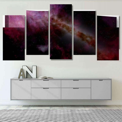 Light Purple Fantastic Nebula Galaxy 3D 4 Galaxy Sky and Space Multi Piece Panel Canvas Home Decor Housewarming Gift Ideas Poster Canvas Gallery Prints