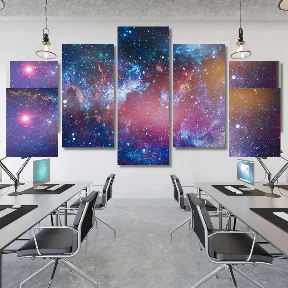 Space Many Light Years Far Earth Galaxy Sky and Space Multi Piece Panel Canvas Home Decor Housewarming Gift Ideas Poster Canvas Gallery Prints
