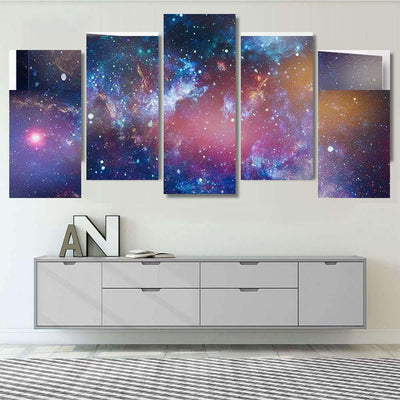 Space Many Light Years Far Earth Galaxy Sky and Space Multi Piece Panel Canvas Home Decor Housewarming Gift Ideas Poster Canvas Gallery Prints