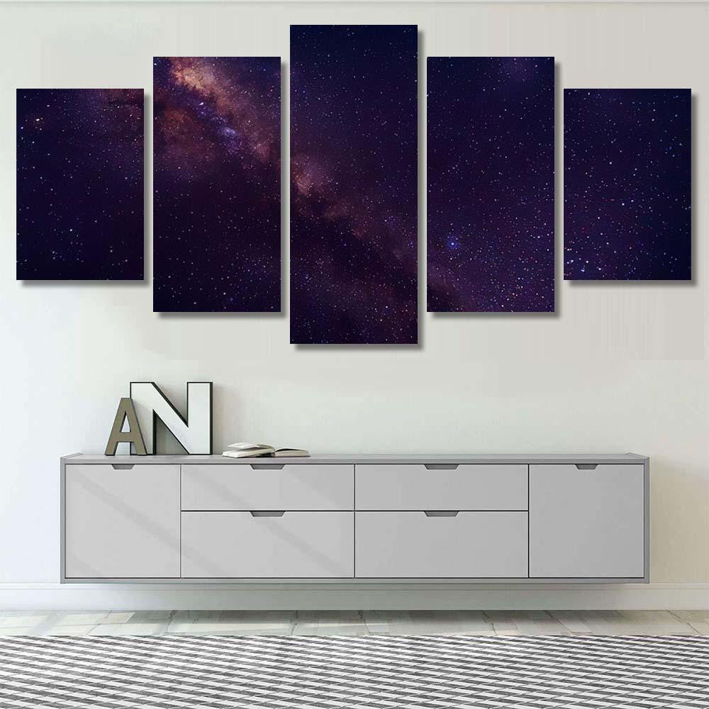Milky Way Galaxy Star Space Dust 1 1 Galaxy Sky and Space Multi Piece Panel Canvas Home Decor Housewarming Gift Ideas Poster Canvas Gallery Prints
