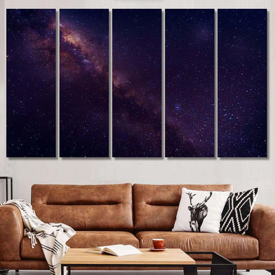 Milky Way Galaxy Star Space Dust 1 1 Galaxy Sky and Space Multi Piece Panel Canvas Home Decor Housewarming Gift Ideas Poster Canvas Gallery Prints