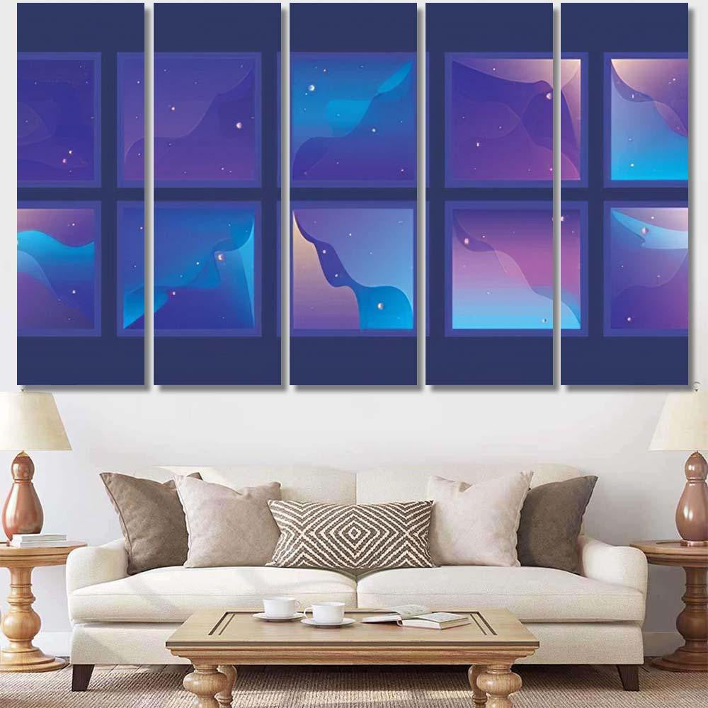 Large Set Vibrant Universe Backgrounds Small Galaxy Sky and Space Multi Piece Panel Canvas Home Decor Housewarming Gift Ideas Poster Canvas Gallery Prints