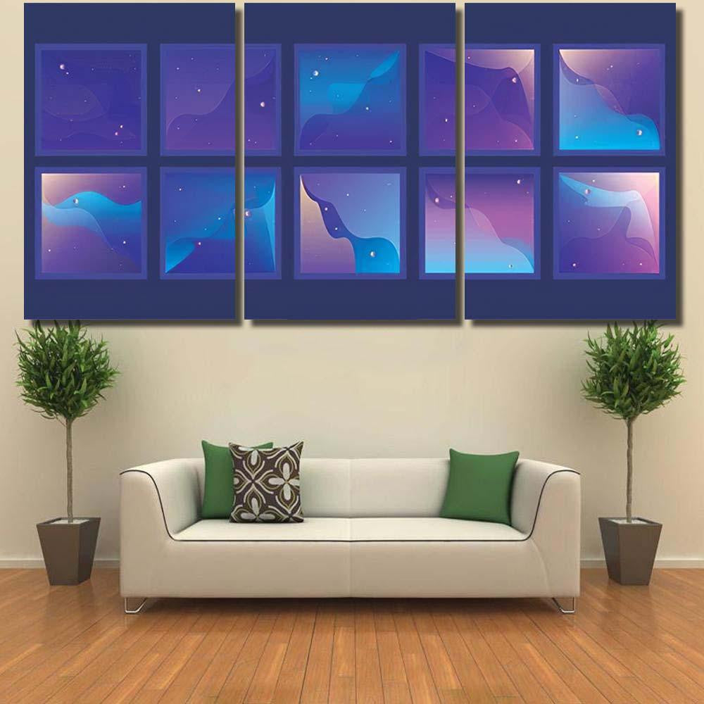 Large Set Vibrant Universe Backgrounds Small Galaxy Sky and Space Multi Piece Panel Canvas Home Decor Housewarming Gift Ideas Poster Canvas Gallery Prints