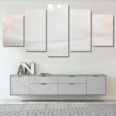 Glitter Vintage Lights Background Silver Light 5  1 Galaxy Sky and Space Multi Piece Panel Canvas Home Decor Housewarming Gift Ideas Poster Canvas Gallery Prints