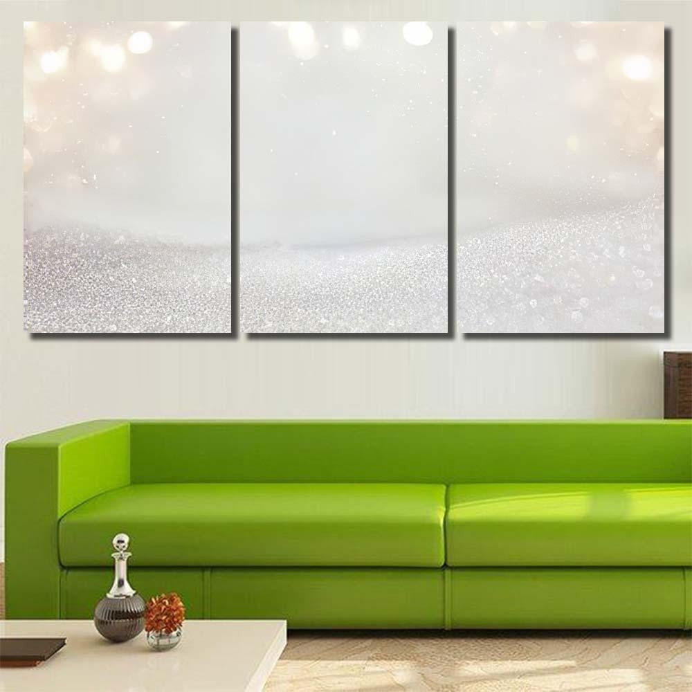 Glitter Vintage Lights Background Silver Light 5  1 Galaxy Sky and Space Multi Piece Panel Canvas Home Decor Housewarming Gift Ideas Poster Canvas Gallery Prints