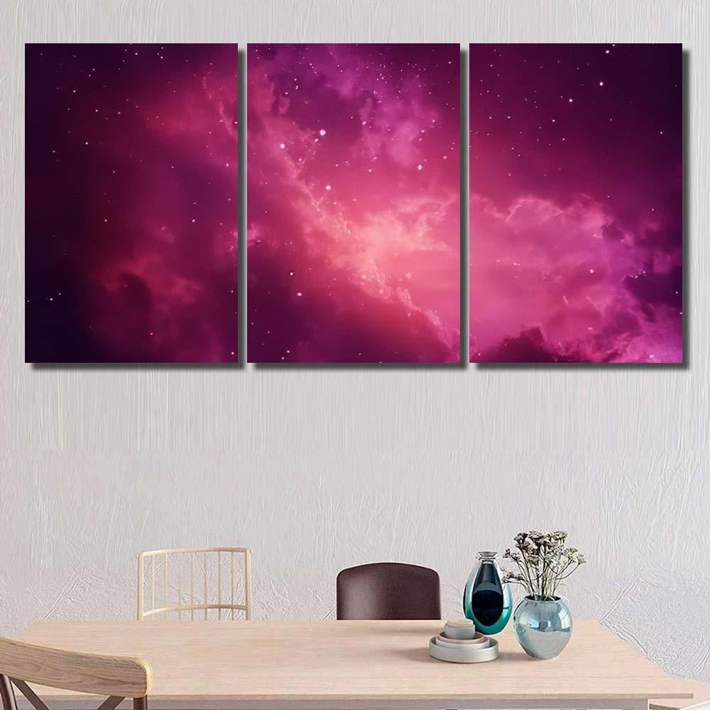 Space Night Sky Cloud Stars 2 1 Galaxy Sky and Space Multi Piece Panel Canvas Home Decor Housewarming Gift Ideas Poster Canvas Gallery Prints