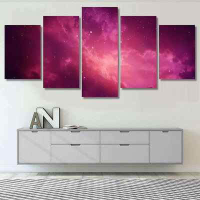 Space Night Sky Cloud Stars 2 1 Galaxy Sky and Space Multi Piece Panel Canvas Home Decor Housewarming Gift Ideas Poster Canvas Gallery Prints