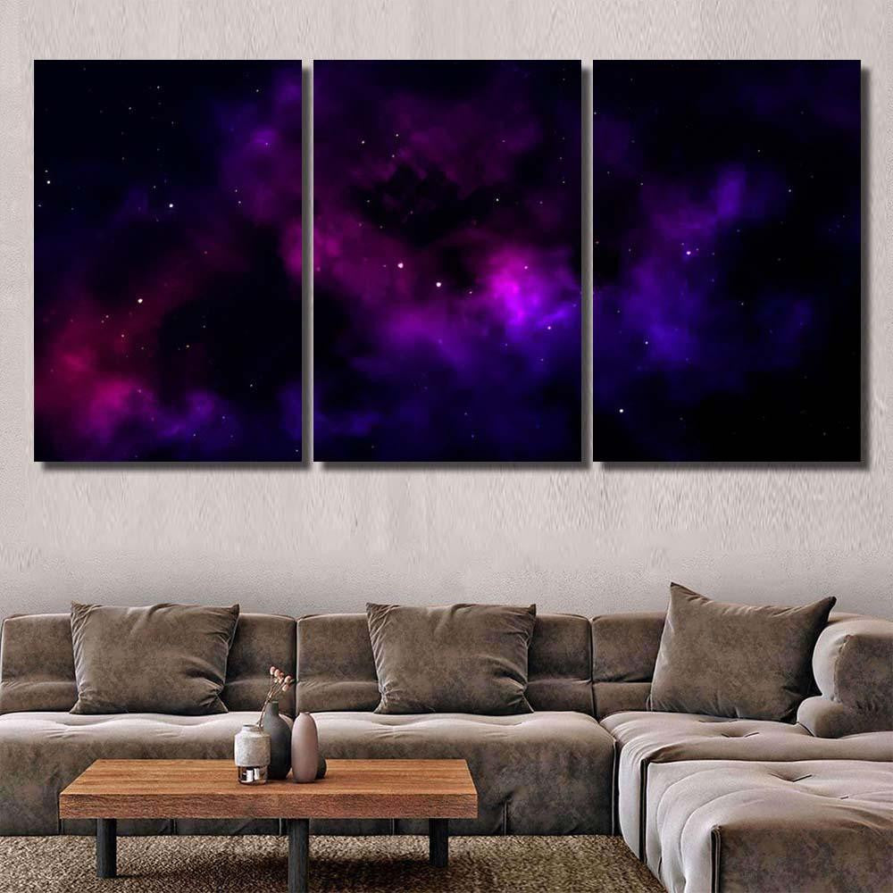 Space Background Fantastic Outer View Realistic 3 1 Galaxy Sky and Space Multi Piece Panel Canvas Home Decor Housewarming Gift Ideas Poster Canvas Gallery Prints