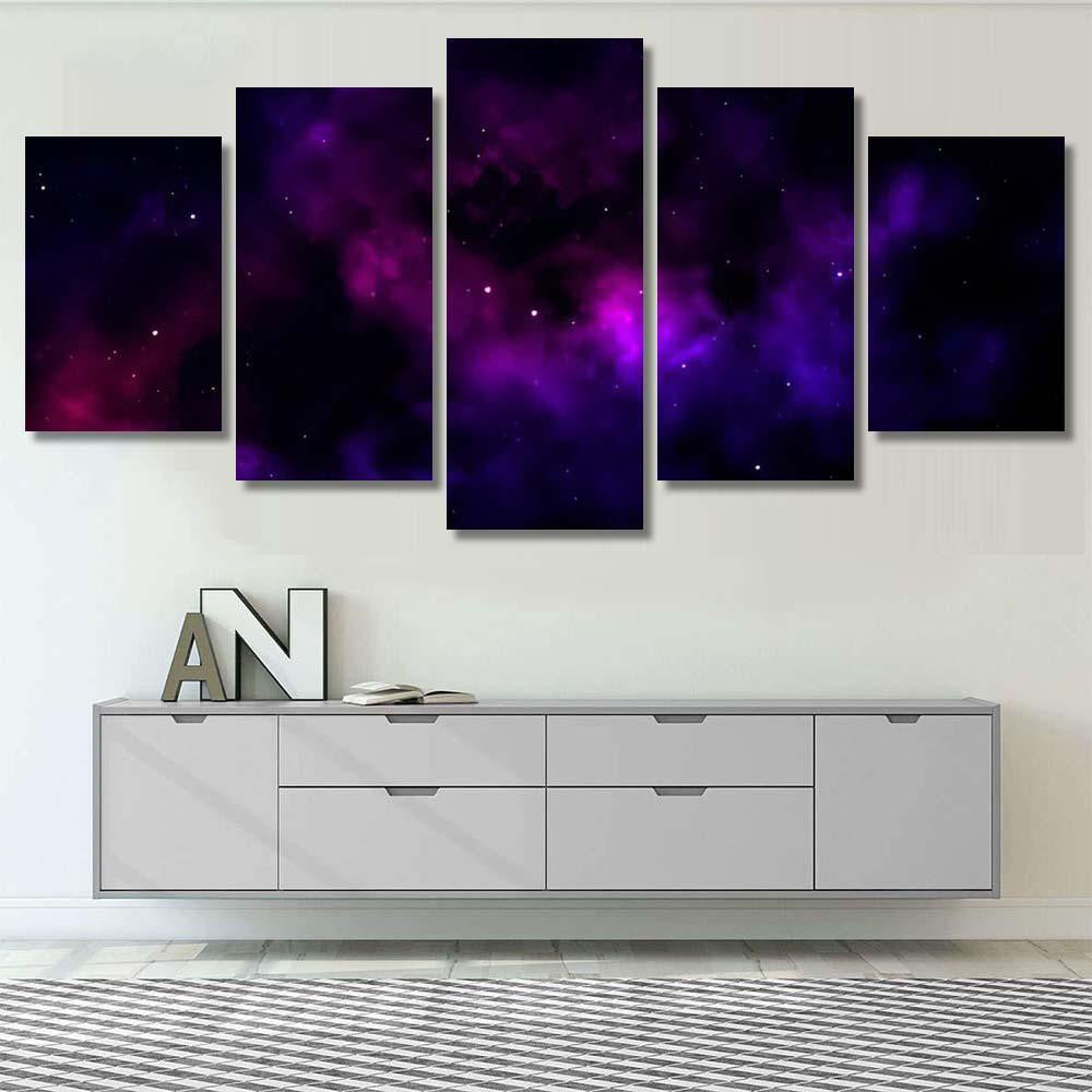 Space Background Fantastic Outer View Realistic 3 1 Galaxy Sky and Space Multi Piece Panel Canvas Home Decor Housewarming Gift Ideas Poster Canvas Gallery Prints