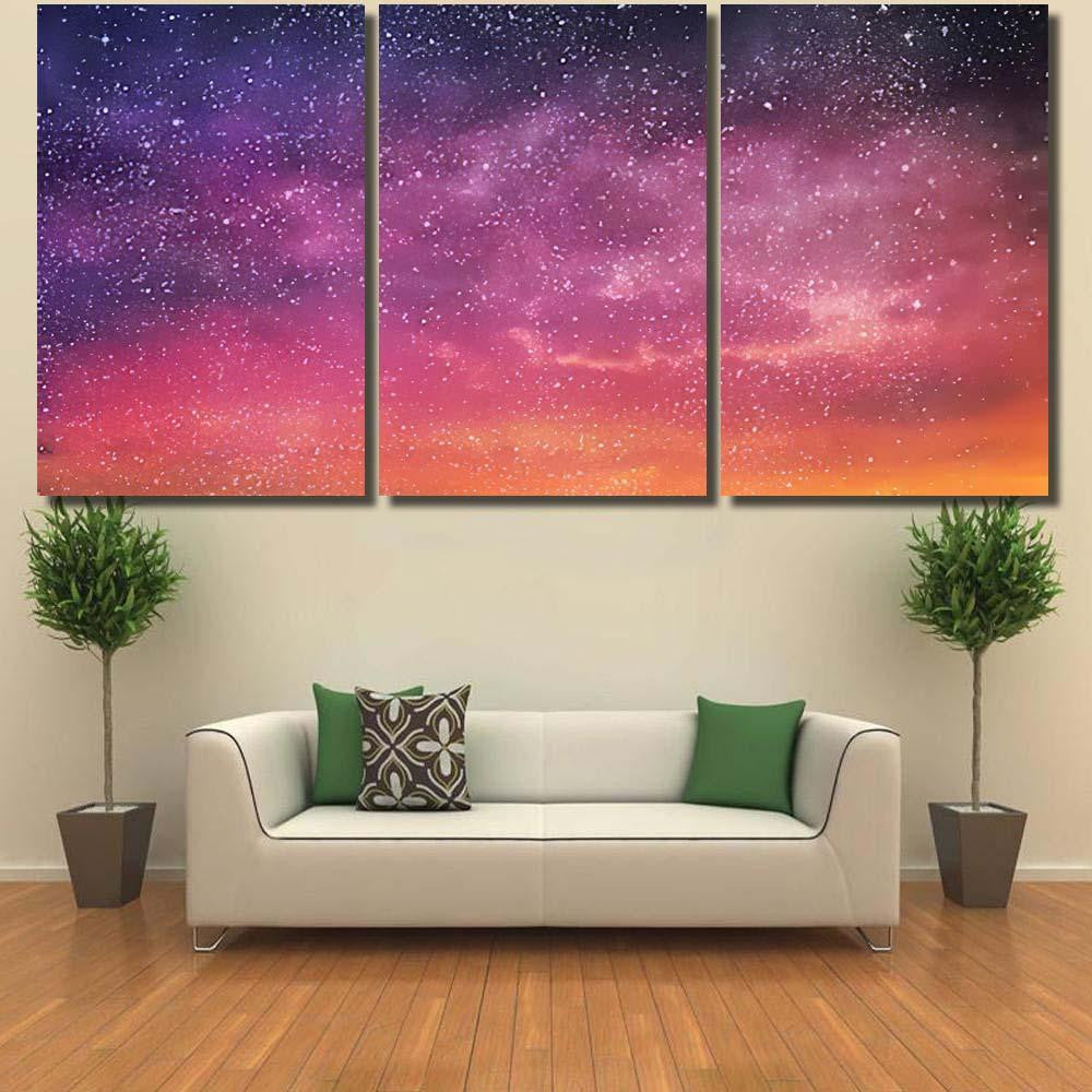 Magic Color Sky Background 1  1 Galaxy Sky and Space Multi Piece Panel Canvas Home Decor Housewarming Gift Ideas Poster Canvas Gallery Prints