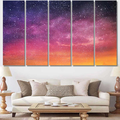 Magic Color Sky Background 1  1 Galaxy Sky and Space Multi Piece Panel Canvas Home Decor Housewarming Gift Ideas Poster Canvas Gallery Prints