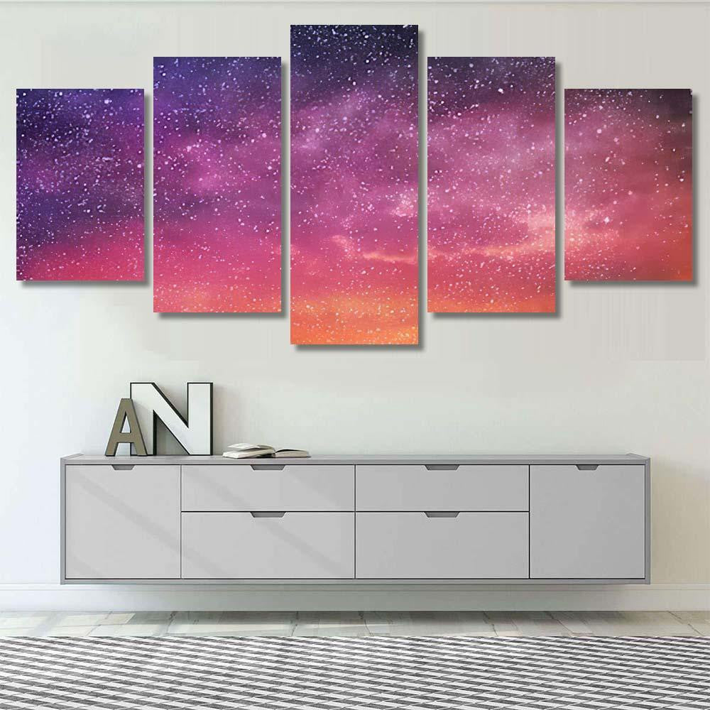 Magic Color Sky Background 1  1 Galaxy Sky and Space Multi Piece Panel Canvas Home Decor Housewarming Gift Ideas Poster Canvas Gallery Prints