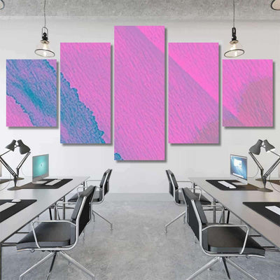 Ink Tie Dye Batik Pink Surreal Galaxy Sky and Space Multi Piece Panel Canvas Home Decor Housewarming Gift Ideas Poster Canvas Gallery Prints