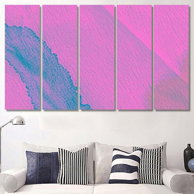 Ink Tie Dye Batik Pink Surreal Galaxy Sky and Space Multi Piece Panel Canvas Home Decor Housewarming Gift Ideas Poster Canvas Gallery Prints