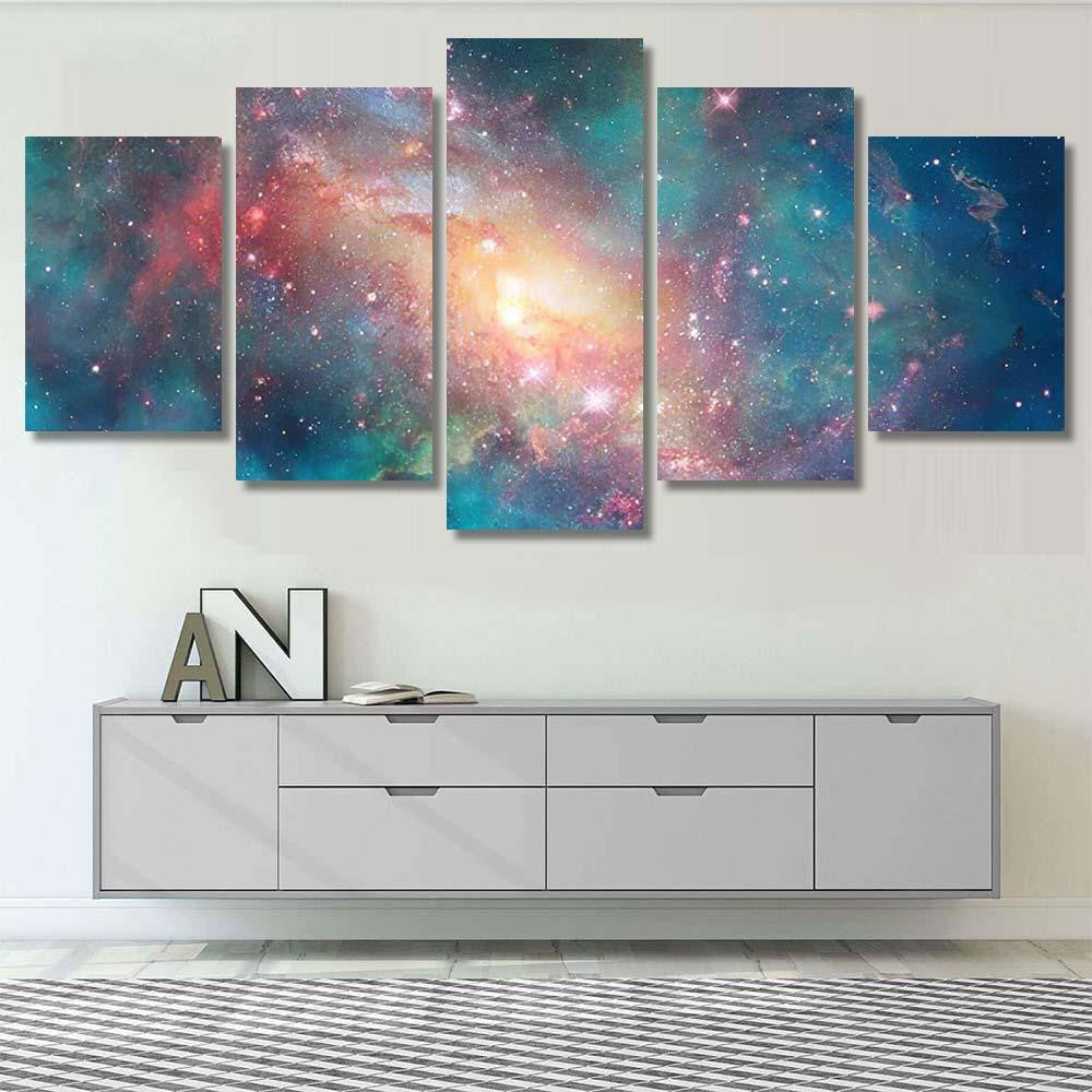 Starfield Stardust Nebula Space Galaxy Creative 1  1 Galaxy Sky and Space Multi Piece Panel Canvas Home Decor Housewarming Gift Ideas Poster Canvas Gallery Prints