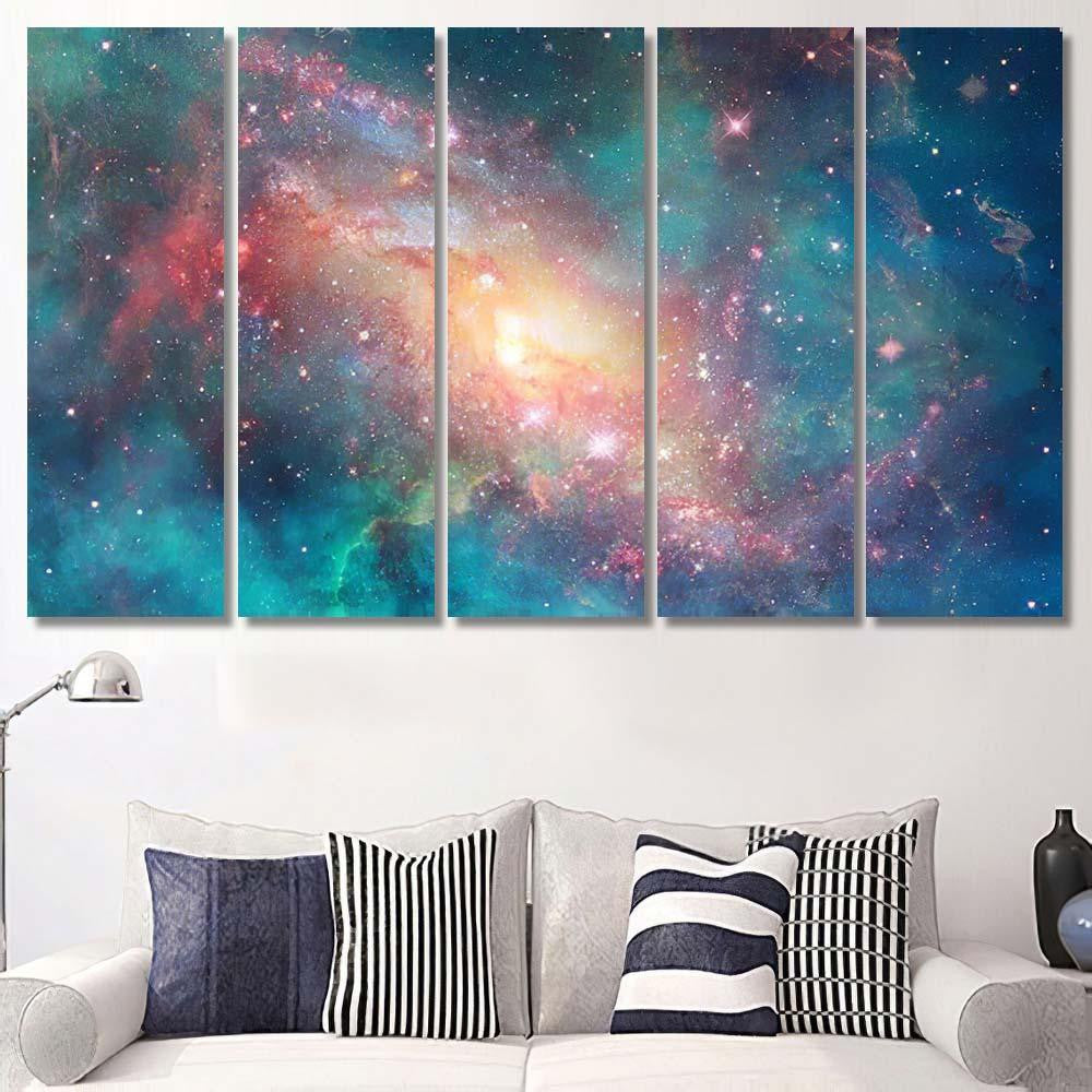 Starfield Stardust Nebula Space Galaxy Creative 1  1 Galaxy Sky and Space Multi Piece Panel Canvas Home Decor Housewarming Gift Ideas Poster Canvas Gallery Prints