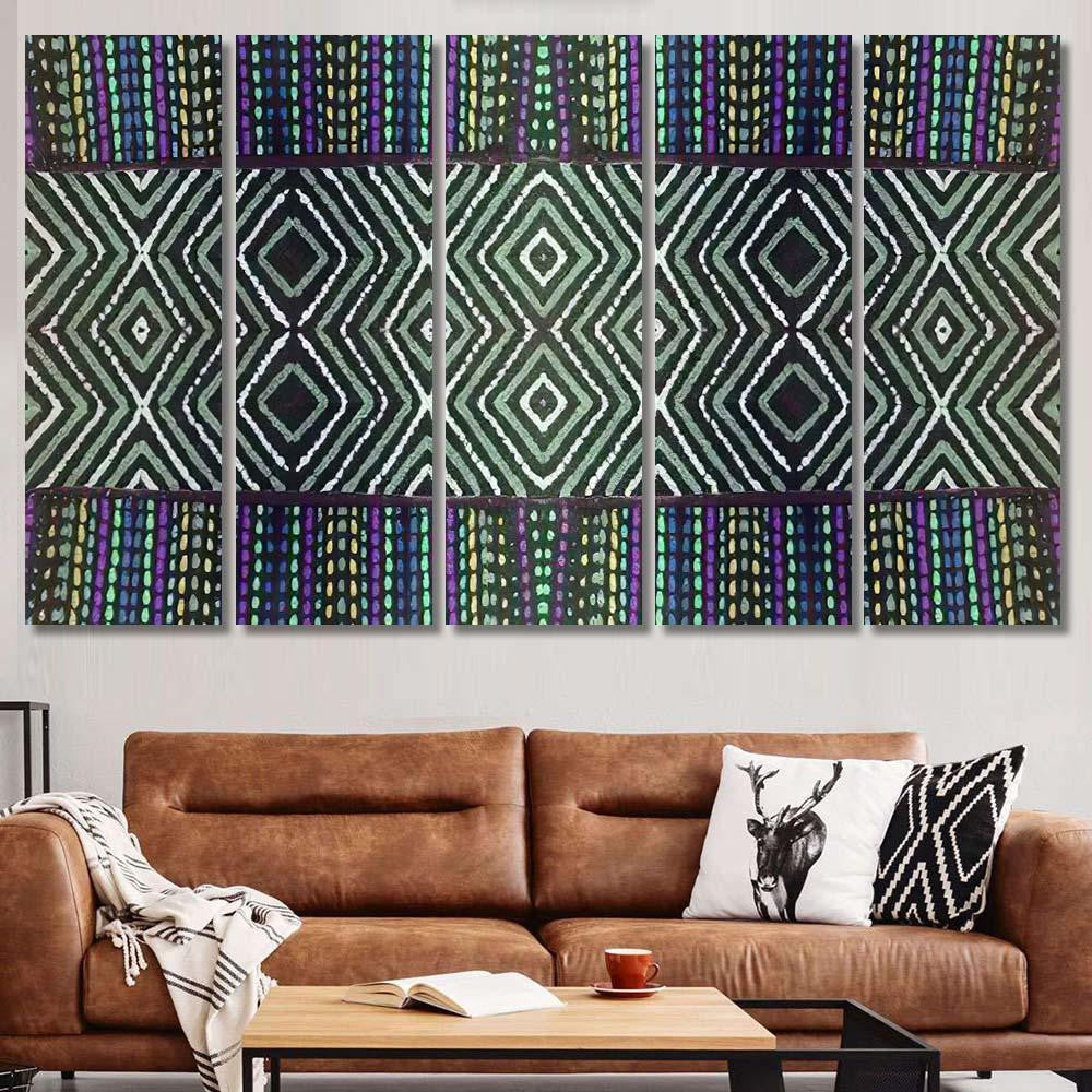 Psychedelic Endless Background Old Textile Print Galaxy Sky and Space Multi Piece Panel Canvas Home Decor Housewarming Gift Ideas Poster Canvas Gallery Prints