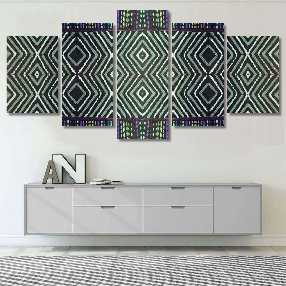 Psychedelic Endless Background Old Textile Print Galaxy Sky and Space Multi Piece Panel Canvas Home Decor Housewarming Gift Ideas Poster Canvas Gallery Prints