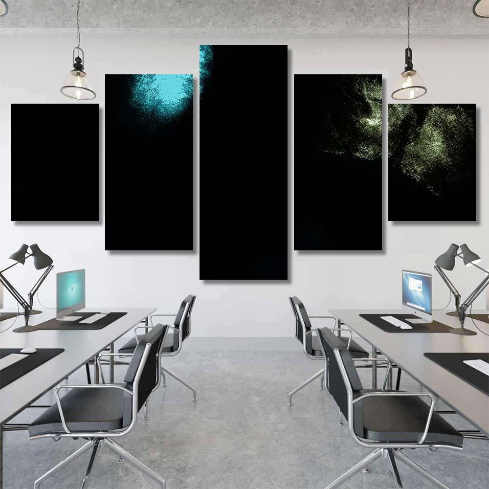Neon Dirty Art Background Galaxy Watercolor Galaxy Sky and Space Multi Piece Panel Canvas Home Decor Housewarming Gift Ideas Poster Canvas Gallery Prints